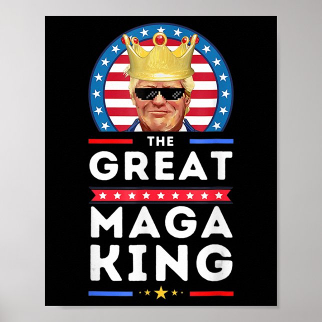 Póster Gran MAGA Rey Trump Biden Política Ultra Mega P (Frente)
