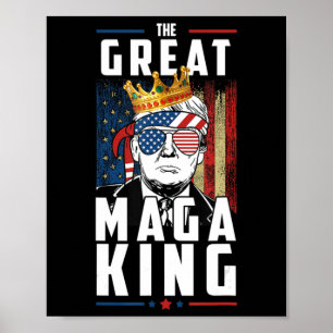 Póster Gran MAGA Rey Trump Biden Política Ultra Mega P