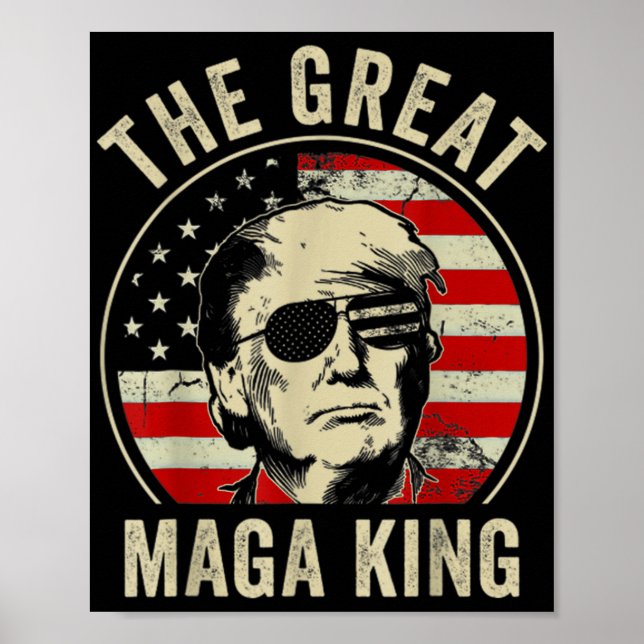 Póster Gran MAGA Rey Trump Biden Política Ultra Mega P (Frente)