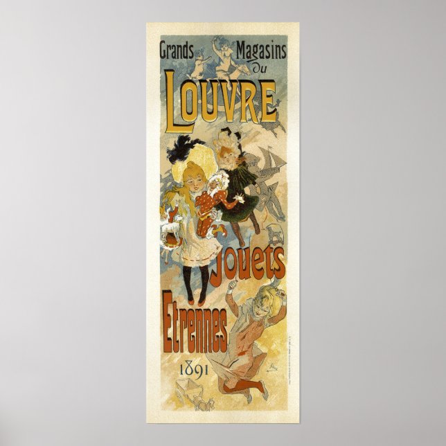 Póster Gran Magasin Louvre Jouets anuncio francés vintage (Frente)