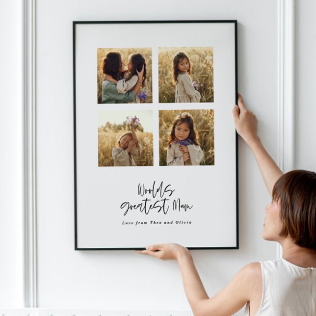 Póster Gran Mamá multifoto elegante (Subido por el creador)