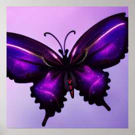 Póster Gran mariposa morada
