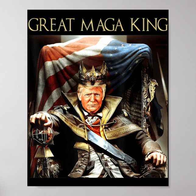 Póster Gran Mega Rey Bandera de Estados Unidos Orgulloso  (Frente)