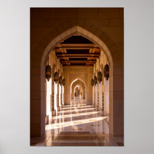 Póster Gran Mezquita del Sultán Qaboos en Mascate, Omán