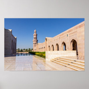 Póster Gran Mezquita del Sultán Qaboos en Mascate, Omán