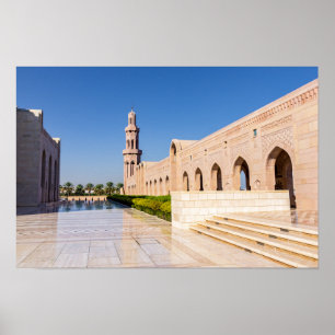 Póster Gran Mezquita del Sultán Qaboos en Mascate, Omán