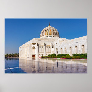 Póster Gran Mezquita del Sultán Qaboos en Mascate, Omán