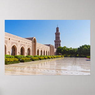 Póster Gran Mezquita del Sultán Qaboos en Mascate, Omán