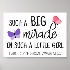Póster Gran milagro conciencia del síndrome de Turner