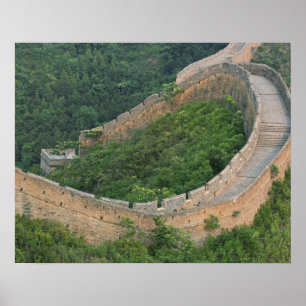 Póster Gran Muralla China en Jinshanling, China.