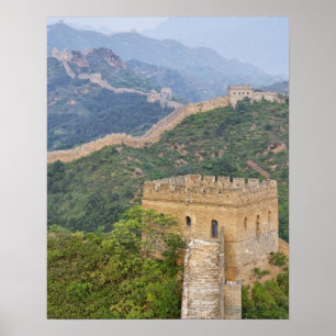 Póster Gran Muralla China en Jinshanling, China. 2