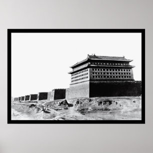 Póster Gran Muralla china en su punto máximo en 1918