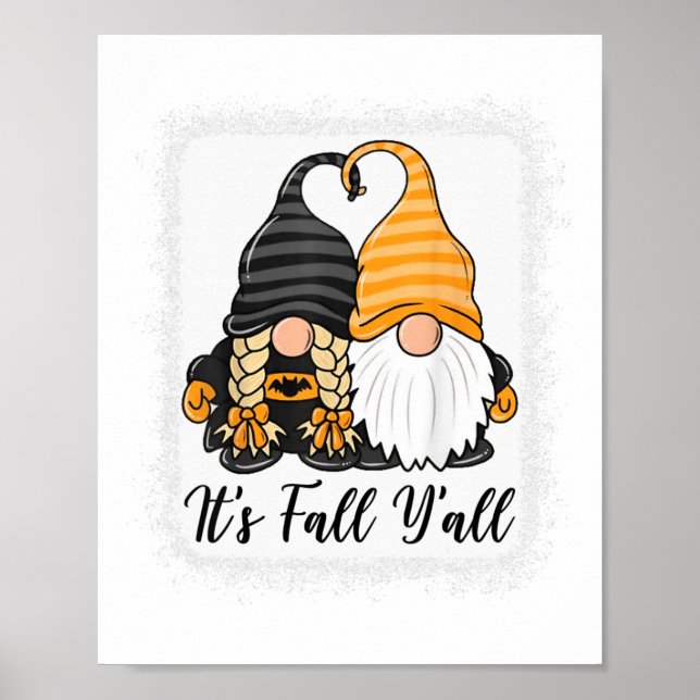 Póster Gran Novedad Gnome Halloween Gracioso Te Cae (Frente)