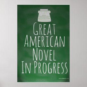 Póster Gran Novelista Estadounidense Autor Epígrafe Épico