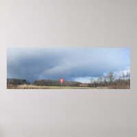 Gran nube sobre Poster de refugio