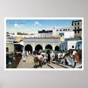Póster Gran oficina de aduanas de Marruecos Tánger del