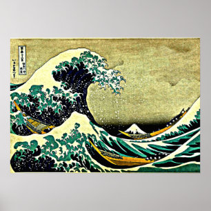 Póster Gran ola de Kanagawa