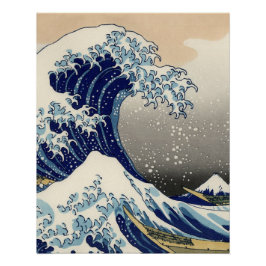 Póster Gran ola de pintura japonesa Kanagawa