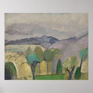 Póster Gran paisaje con árboles matisse