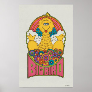 Póster Gran Pájaro   Psicodélico