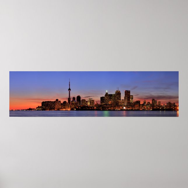 Póster Gran Panorama de Toronto Canadá (Frente)
