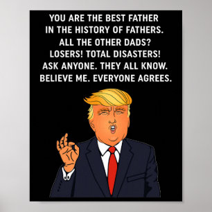Póster Gran papá gracioso Donald Trump Padres Día Regalo 