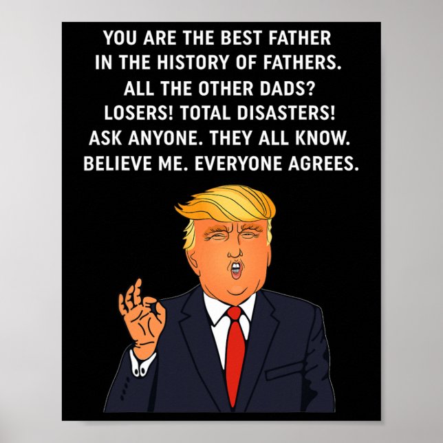 Póster Gran papá gracioso Donald Trump Padres Día Regalo  (Frente)