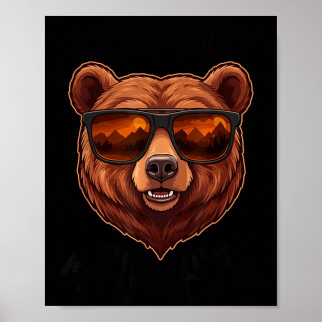 Póster Gran parque nacional de los osos de las montañas s (Frente)