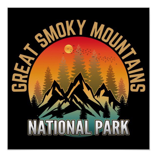 Póster Gran Parque Nacional de Montañas Smoky (Anverso)