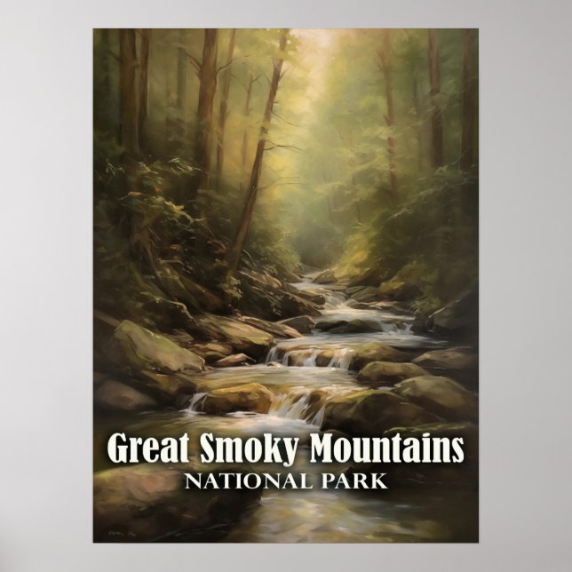 Póster Gran Parque Nacional de Montañas Smoky (Frente)