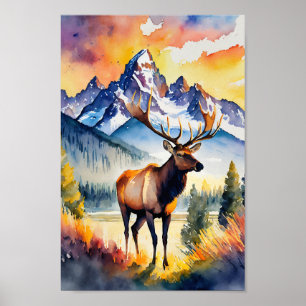Póster Gran Parque Nacional de Teton