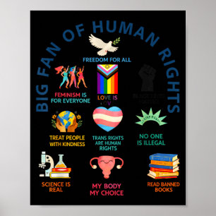 Póster Gran partidario de los Derechos Humanos _ Libertad