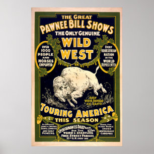 Póster Gran Pawnee Bill1903 - oeste salvaje del vintage
