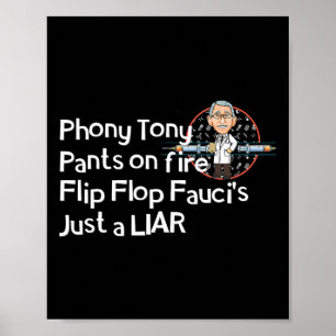 Póster Gran pequeña mentira Fuego Fauci Máscara Anti Pres
