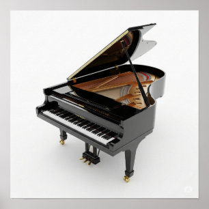 Póster Gran piano pulido