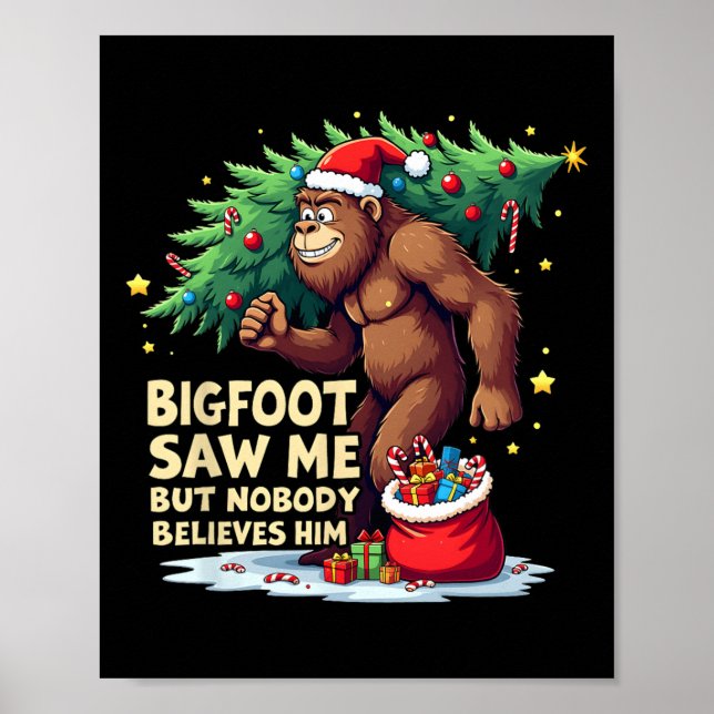 Póster Gran Pie Me Vio Pero Nadie Le Cree Navidades B (Frente)