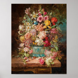 Póster Gran pieza de flores por Hans Zatzka - poster