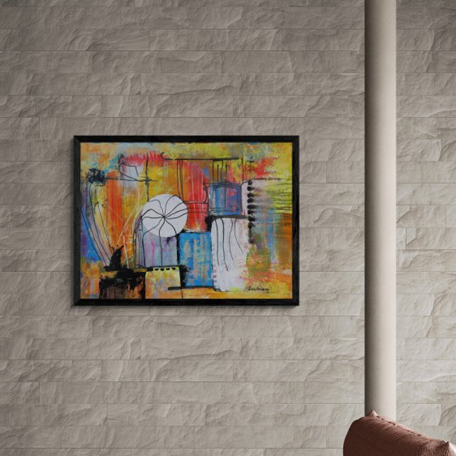 Póster Gran Pintura Acrílica Abstracta (Subido por el creador)