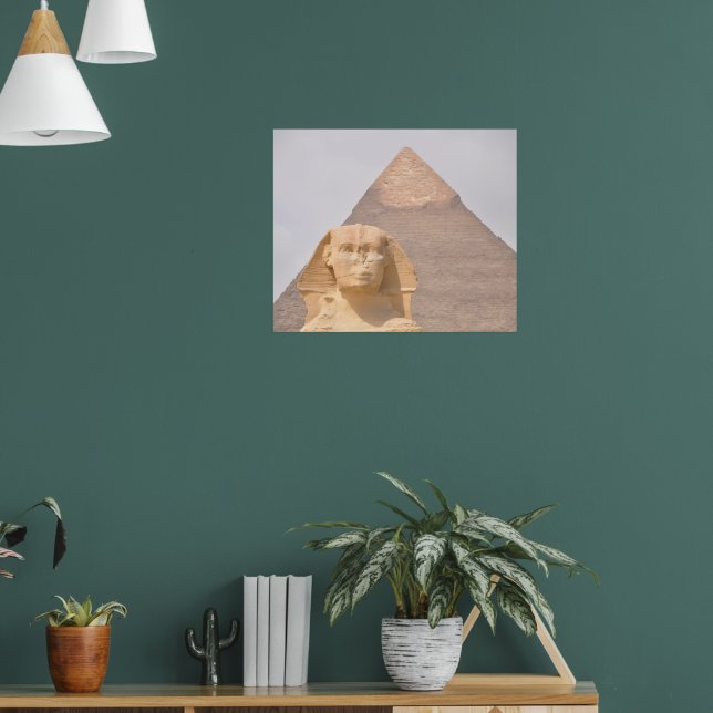 Póster Gran Pirámide de Giza Egipto Monumento Esfinge Des (Salón 1)