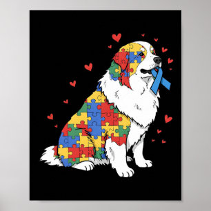 Póster Gran Pirineo Rompecabezas Conciencia del Autismo A