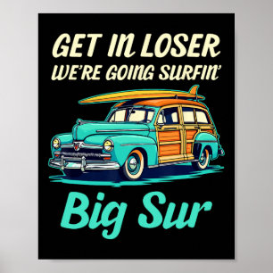 Póster Gran Playa Sur Surf California Chica Mujeres Hombr