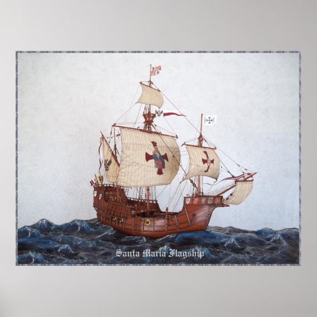 Póster Gran Poster de bandera de Santa María (Frente)