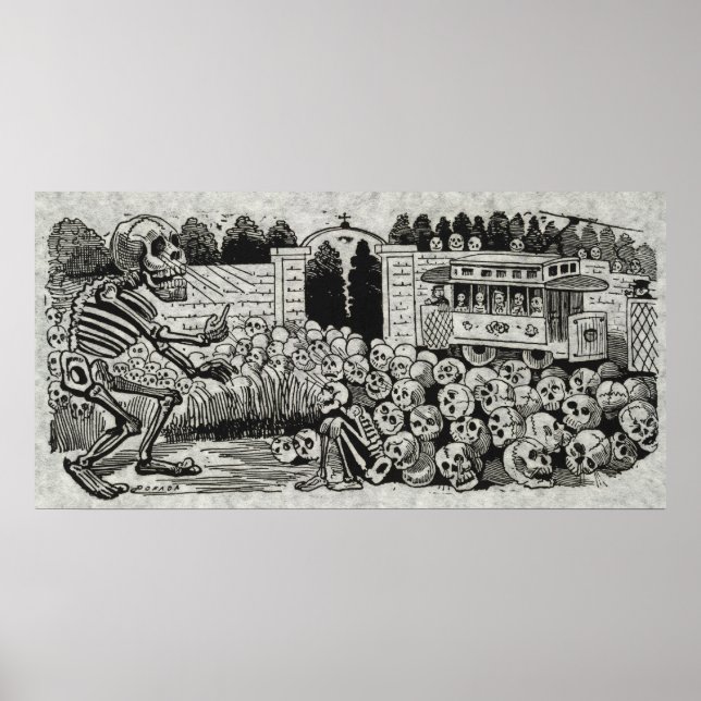 Póster Gran Poster de cráneo eléctrico (Frente)