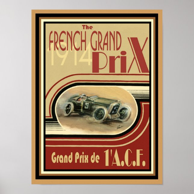 Póster Gran Poster de Francia de 1914 12 x 16 (Frente)