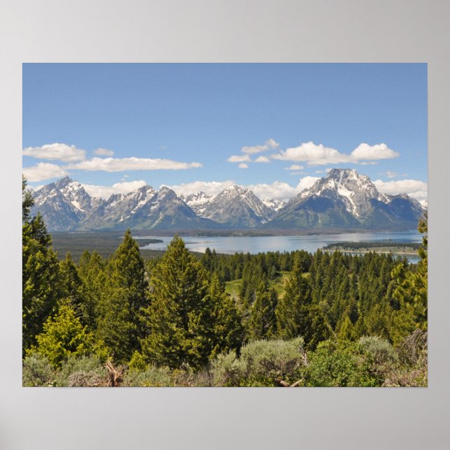Póster Gran Poster de las Montañas de los Tetones (Frente)