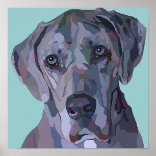 Póster Gran Poster de pintura Merle Dane Silver