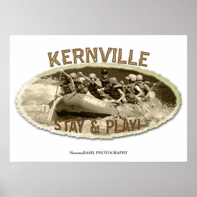 Póster ¡Gran Poster de Rafting del río Kernville! (Frente)