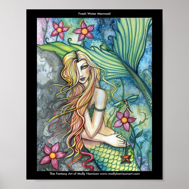 Póster Gran Poster de sirena de agua dulce (Frente)