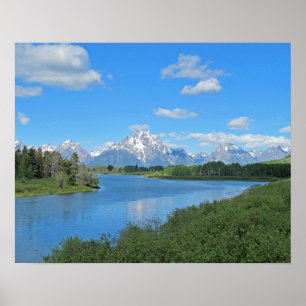 Póster Gran Poster de vista panorámica de los tetones
