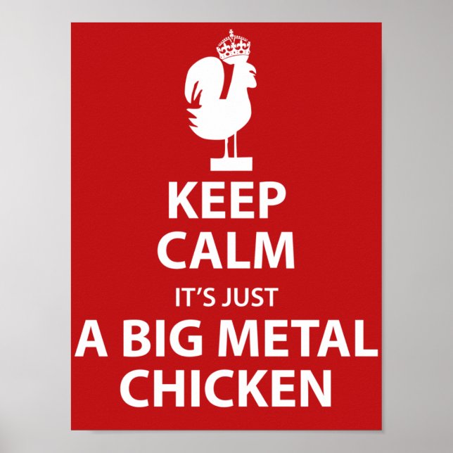 Póster Gran poster Metalizado de pollo (Frente)